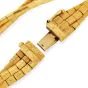 Vintage 18K Yellow Gold Textured Three-Row Chain Bracelet