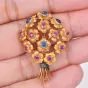 Buccellati Ruby Sapphire 18K Gold Floral Bouquet Brooch|Dover Jewelry|