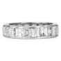 Vintage Carre-Cut Diamond 4.00ct Platinum Eternity Band Ring
