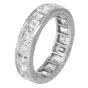 Vintage Carre-Cut Diamond 4.00ct Platinum Eternity Band Ring