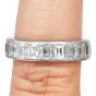 Vintage Carre-Cut Diamond 4.00ct Platinum Eternity Band Ring