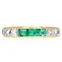 Vintage Emerald 5.00cts Diamond 14K Gold Eternity Band Ring