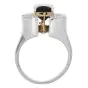 Green Tourmaline 8.06cts Diamond Platinum 18K Gold Sculptural Ring