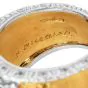  Mario Buccellati Emerald Diamond 18K Wide Statement Ring