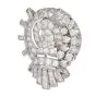 Antique Art Deco 7.60ct Diamond Platinum Spray Double Pin Brooch