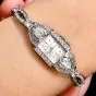 Antique Hamilton 4.80cts Diamond Platinum Ladies Cocktail Watch