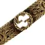 Gucci 18K Yellow Gold Interlocking GG Engraved Cuff Bracelet