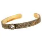 Gucci 18K Yellow Gold Interlocking GG Engraved Cuff Bracelet