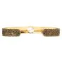 Gucci 18K Yellow Gold Interlocking GG Engraved Cuff Bracelet