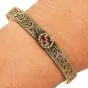 Gucci 18K Yellow Gold Interlocking GG Engraved Cuff Bracelet