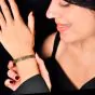 Gucci 18K Yellow Gold Interlocking GG Engraved Cuff Bracelet