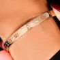 Gucci 18K Rose Gold Enamel Icon Blossom Bracelet
