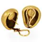 MAZ 18K Elegant Brushed Gold Clip-On Earrings