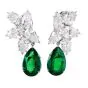 Extraordinary GIA Diamond Emerald Platinum Clip-On Day & Night Earrings