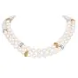 Estate 1960s 7.50cts Diamond Pearl 18K Gold Long Statement Necklace|Dover Jewelry|