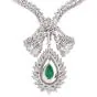 GIA 17.18ct Pear Emerald & Diamond 18k Gold Necklace l Dover Jewelry Miami