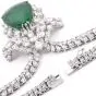 GIA 17.18ct Pear Emerald & Diamond 18k Gold Necklace l Dover Jewelry Miami