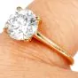 GIA 2.02 Brilliant Round 18K Gold Solitaire Engagement Ring|Dover Jewelry|