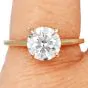 GIA 2.02 Brilliant Round 18K Gold Solitaire Engagement Ring|Dover Jewelry|