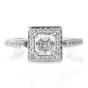 GIA Asscher Cut Diamond Platinum Engagement Ring