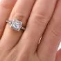 GIA Asscher Cut Diamond Platinum Engagement Ring