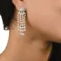 Sparkling 14.16cts Diamond Platinum Cascading Chandelier Earrings