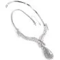 Celebrity 33.01cttw Baguettes Pear Diamond Platinum Drop Necklace|Dover Jewelry|