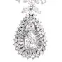 Celebrity 33.01cttw Baguettes Pear Diamond Platinum Drop Necklace|Dover Jewelry|