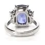 Estate Natural No Heat 9.07ct Ceylon Sapphire Trapezoid Diamond Platinum Ring