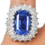 Tiffany & Co. Burma Sapphire 21.50cts Diamond Platinum Cocktail Ring