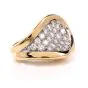 1970's Kutchinsky Diamond 18-Karat Yellow Gold Cocktail Ring