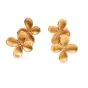 Angela Cummings 1980s Yellow Gold  Clip-on Flower Earrings