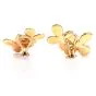  Angela Cummings 1980s Yellow Gold  Clip-on Flower Earrings