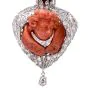 Giulio Nardi Antique Coral Blackamoor diamond 18k-Gold Lapel Brooch