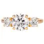 GIA 2.03cts J VVS2 14K Yellow Gold Three Stone Classic Engagement Ring|Dover Jewelry|