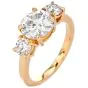 GIA 2.03cts J VVS2 14K Yellow Gold Three Stone Classic Engagement Ring|Dover Jewelry|