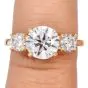 GIA 2.03cts J VVS2 14K Yellow Gold Three Stone Classic Engagement Ring|Dover Jewelry|