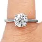 GIA 1.56 Carat H VVS2 Round Cut White Gold Solitaire Engagement Ring