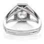 Diamond Pave Split Platinum Engagement Ring            
