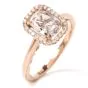 GIA Cushion Diamond D- VS2  18K Gold Engagement Ring