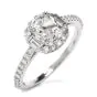Diamond Baguette Halo Platinum Engagement Ring