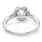 Diamond Baguette Halo Platinum Engagement Ring