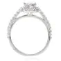 Diamond Baguette Halo Platinum Engagement Ring
