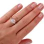 Diamond Baguette Halo Platinum Engagement Ring