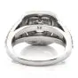 GIA Certified Diamond Split Shank Platinum Engagement Ring