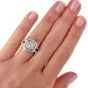 GIA Certified Diamond Split Shank Platinum Engagement Ring