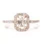 Cushion Halo GIA Diamond Rose Gold Engagement Ring