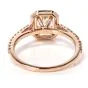 Cushion Halo GIA Diamond Rose Gold Engagement Ring