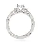 Tacori GIA Cushion Diamond Platinum Three Stone Engagement Ring 