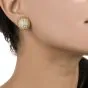 Estate 6.75cts Bombe Diamond Clip-on 18k Gold Dome Earrings